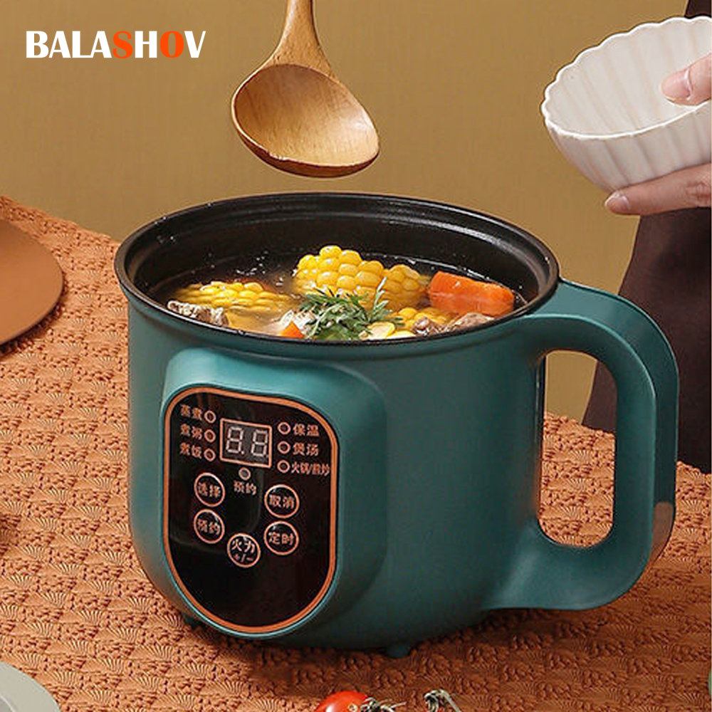 電気鍋調理器マルチクッカー鍋シチュー加熱卵スープパン麺蒸し器炊飯器調理鍋 EU プラグ