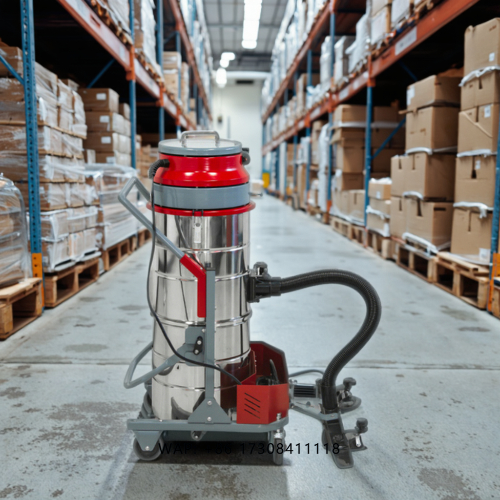 90L 電動手動ウェットドライステンレス鋼工業用掃除機 4500 ワットパワーホイール濾過スケール除去/剥離用