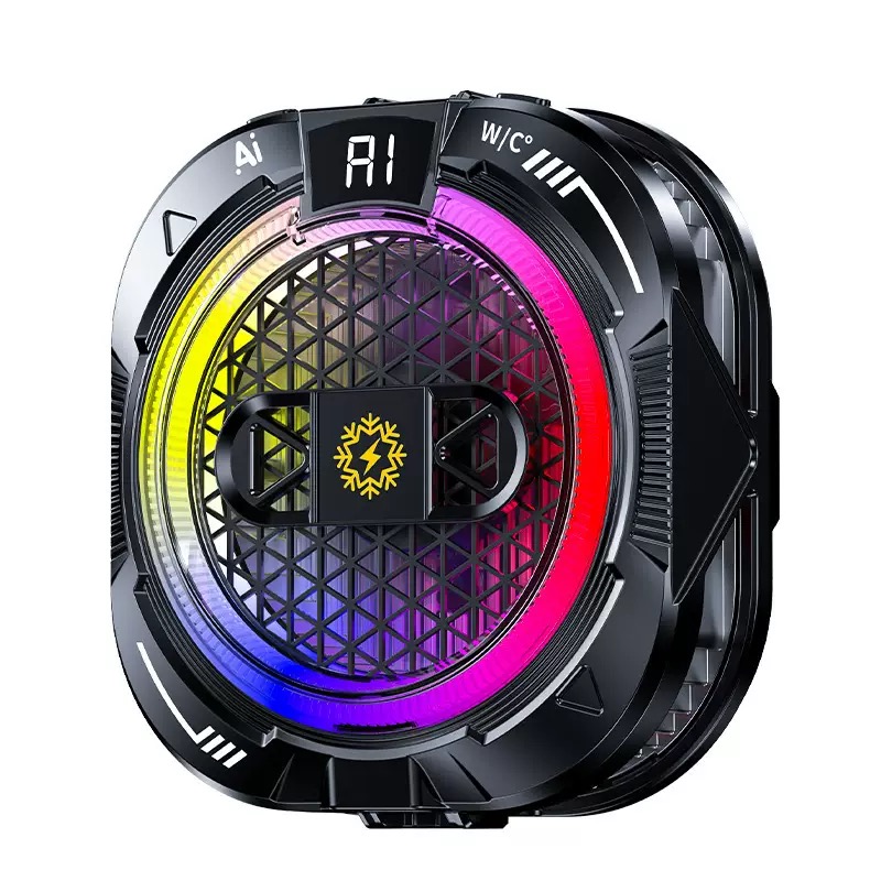 TH19 コールド電話クーラー 9V 強力な半導体ラジエーター電話冷却ファン、デジタルディスプレイ磁気付き