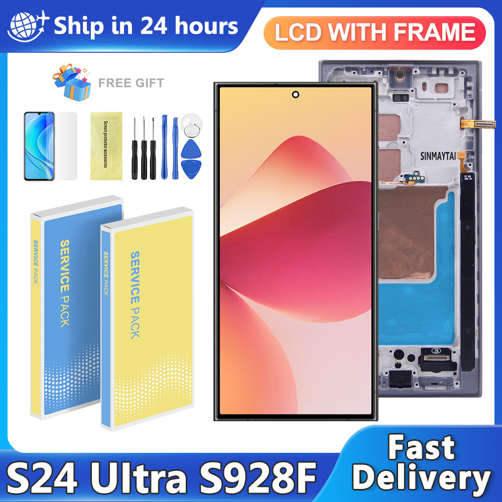 TFT サムスンギャラクシー S24 ウルトラ S928B S928N lcd ディスプレイタッチスクリーンデジタイザの交換サムスン S24Ultra 表示画面