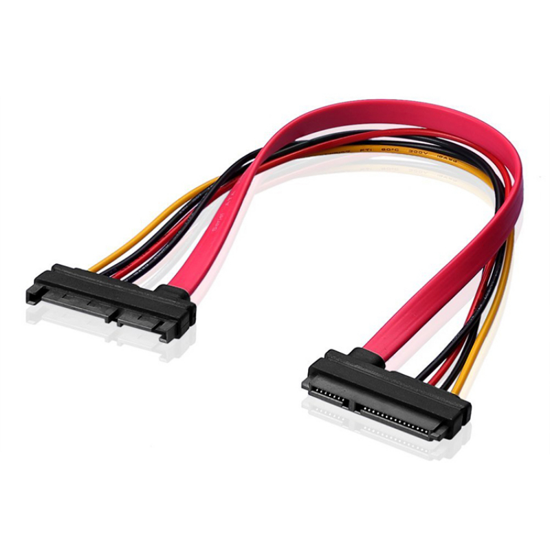 SATA 22 ピンオス - メス Sata 延長ケーブル SATA 3 III 22 ピンオス - メス 7 15 ピン SATA データ電源コンボ延長 Ca