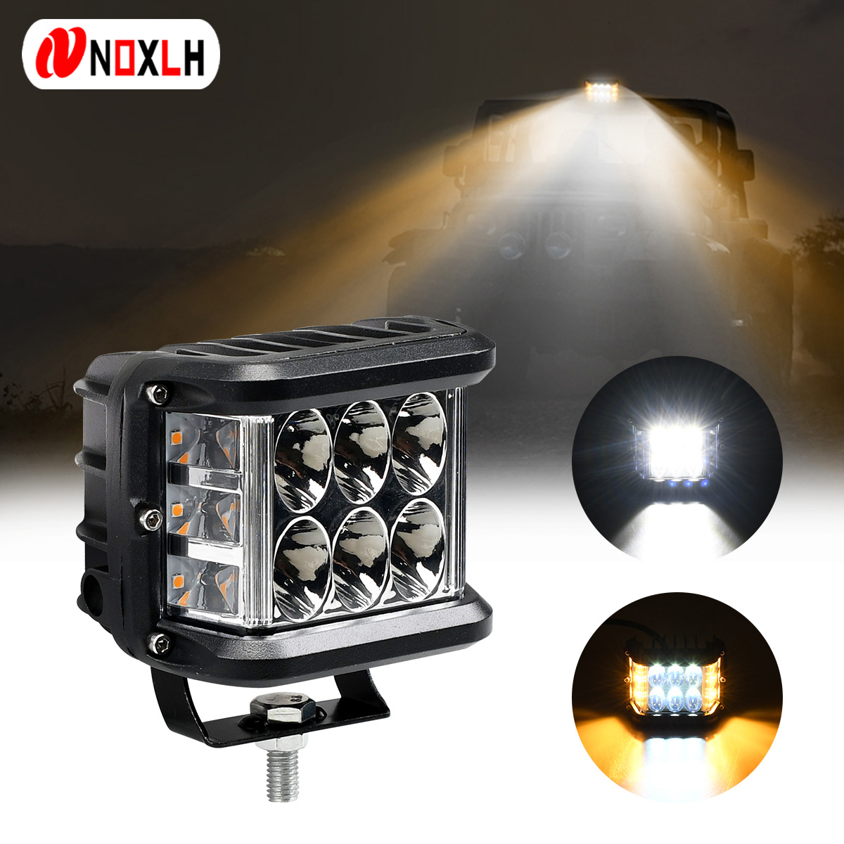 12LED オフロードスポットフラッドコンボワークライトバー LED 車のトラックボートトラクタースポットライトライトバー車のヘッドライトフォグランプ