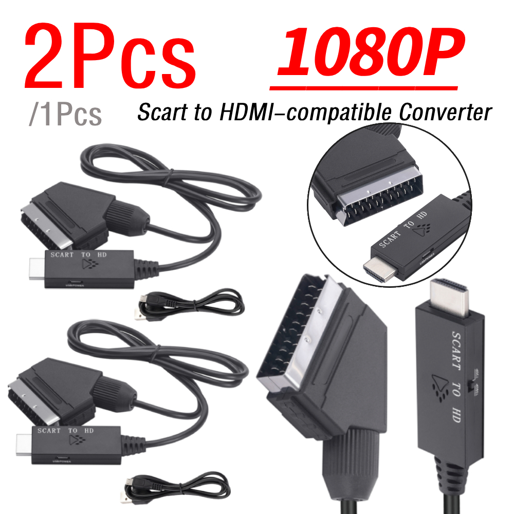 1/2 個スカートから HDMI 互換コンバータ 1080P ビデオオーディオ変換アダプタ DC 5V マイクロ USB ケーブルアクセサリーセットトップボックス用
