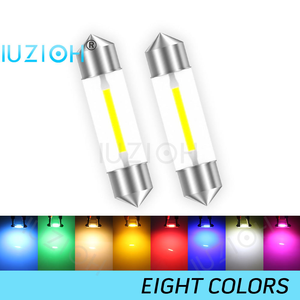 IUZIOH 6V 12V 24V LED C5W ランプ C10W 31 ミリメートル電球 36 ミリメートルフェストゥーン 31 ミリメートル 39 ミリメートル 41 ミリメートル 28 ミリメートル赤青ウォームホワイトドーム読書トラック車のライト
