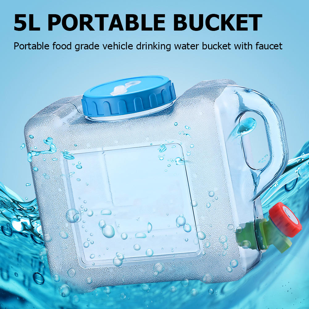 5L 水容器蛇口付き水キャリアキャニスタータンク容器飲料屋外キャンプ旅行用屋外水容器