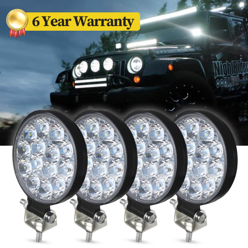 XINFOK トラック ライト 24 V 12 ボルト ユニバーサル 42 ワット 3030 SMD 6500 K FSO フラッシュ ライト オート 4WD 4X4 ヘッドライトランプ用
