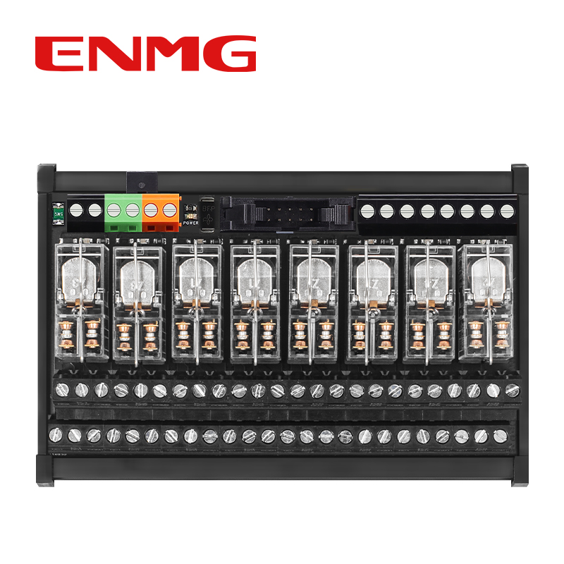 ENMG G2R リレーモジュールグループ - 8 チャンネル 24VDC、1NO 1NC 組み合わせ制御ボード、取り外し可能な PLC 信号絶縁アンプ付き。