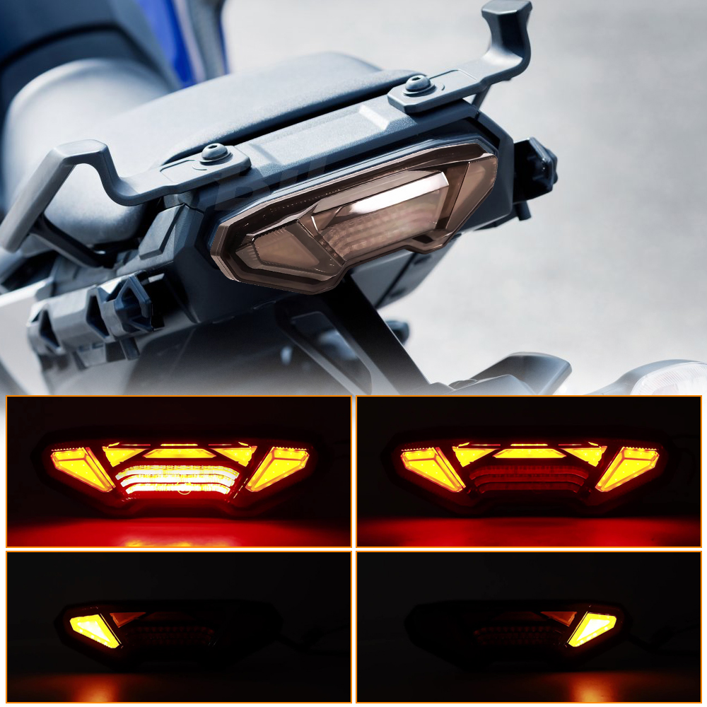 E24 オートバイ LED テールライト ターンシグナル付き ヤマハトレーサー 900 GT 2017-2020 トレーサー 9 GT 2021-2023 LED テールライトブレーキリグ用