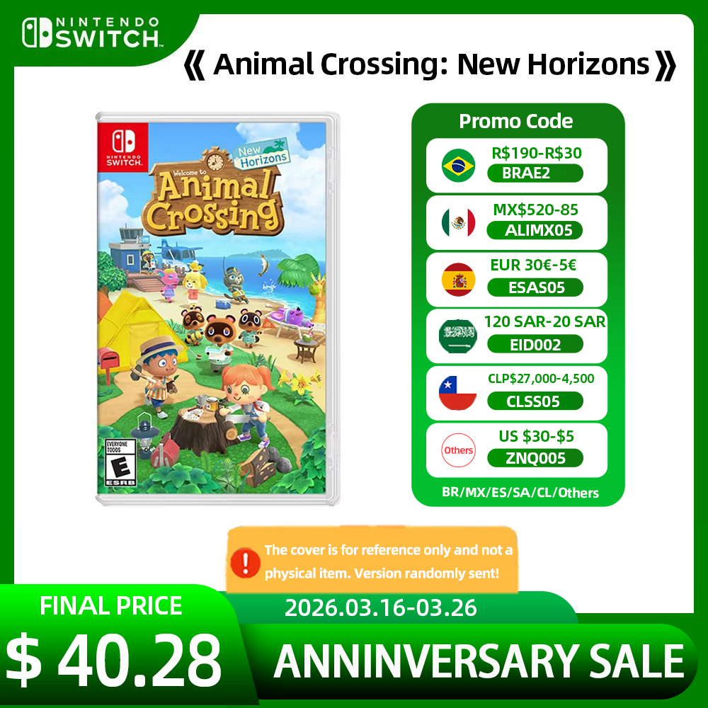 Animal Crossing New Horizo​​ns - 100% 公式オリジナル ゲームカード カートリッジ 物理カード アドベンチャー Nintendo Switch ゲーム用
