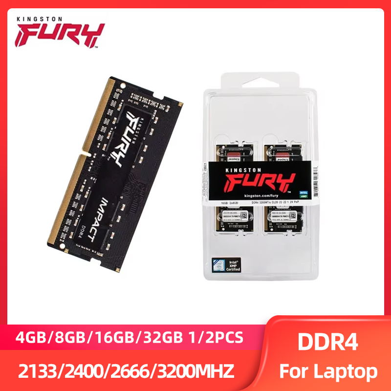HyperX メモリ RAM DDR4 4GB 8GB 16GB 32GB 3200MHz 2666MHz 2400MHz 2133MHz ノートパソコン用メモリ PC4-25600 SODIMM ノートブック RAM 1/2個