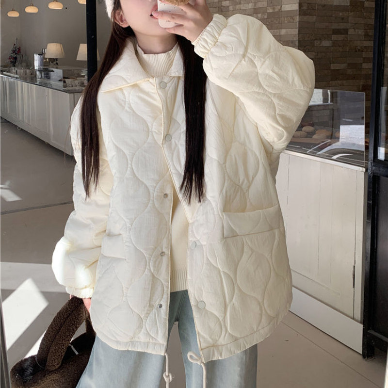 秋冬ファッション長袖ターンダウン襟ソリッドパーカー婦人服ボタン韓国厚く暖かいオールマッチシックなトップス