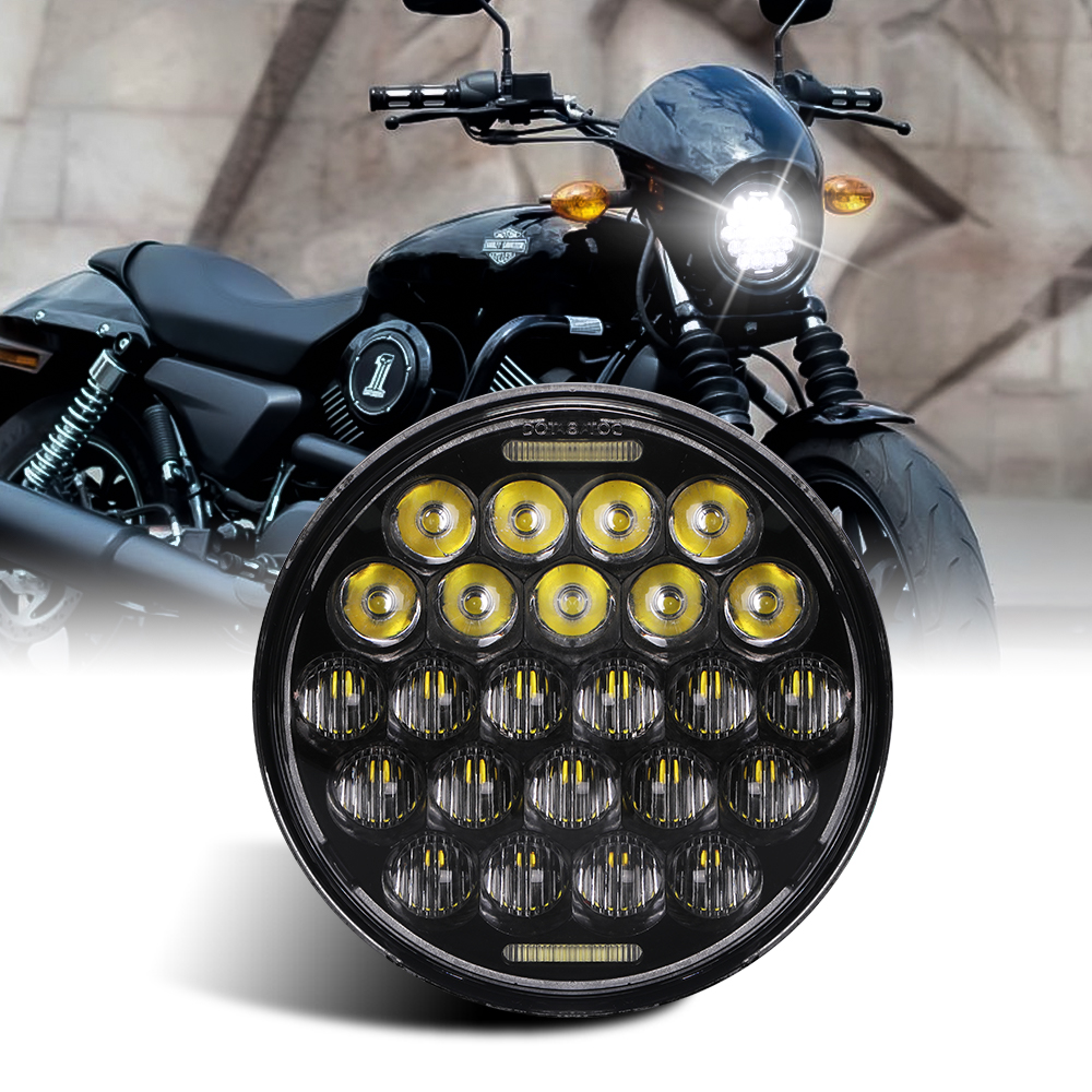 5.75 インチ LED ヘッドライトオートバイ 5 3/4 補助 Led ライトハーレースポーツスターアイアン 883 ダイナストリートボブ FXDB モーター部品