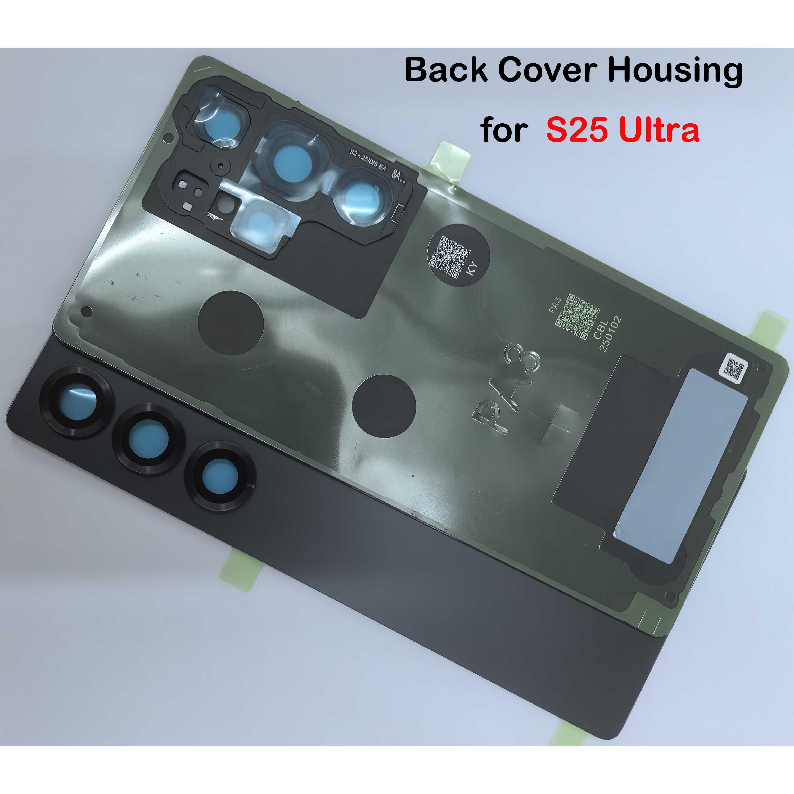 (新品)(O-E-M) 裏蓋バックガラス S25Ultra 交換用ケース SAM-S25 Ultra S25U SM-S938B バッテリーカバーリアドアバックパネル