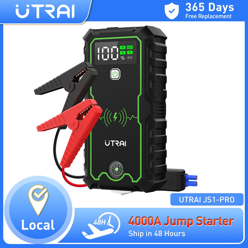 UTRAI パワーバンク 4000A ジャンプスターターポータブル充電器車のブースター 12V 自動始動装置緊急車バッテリースターター
