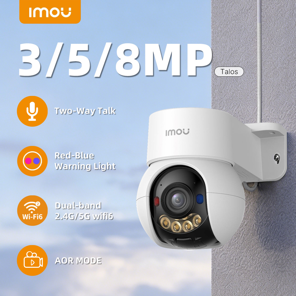 IMOU Talos 3/5/8MP 2K/3K/4K 双方向トーク AOR モードスマートフルカラースマートトラッキングデュアルブランド Wi-Fi 6 屋外セキュリティ IP カメラ