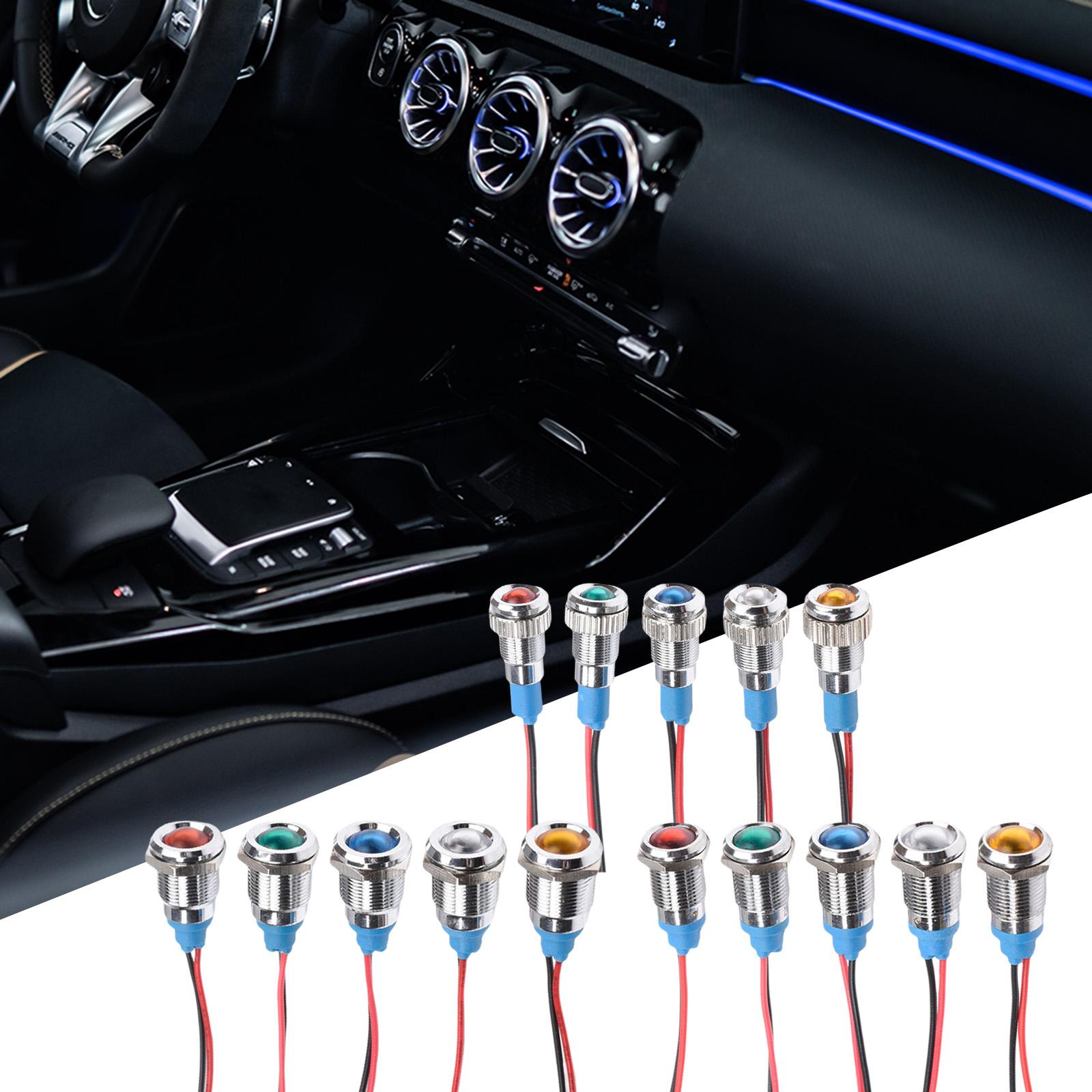 5 個 LED メタルインジケータライト防水 3-220V オートバイ車ボート用