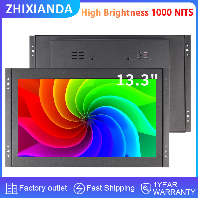 屋外高輝度 1000NIT 13.3 インチ 1920*1080 FHD IPS オープンフレームパネルタッチスクリーンモニターディスプレイサンシャイン読み取り可能