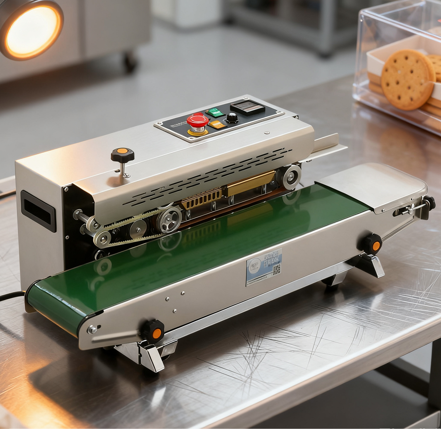 自動電気袋シール機食品プラスチック包装シーラーヘビーデューティ包装シール機 220V 連続ヒートシーラー