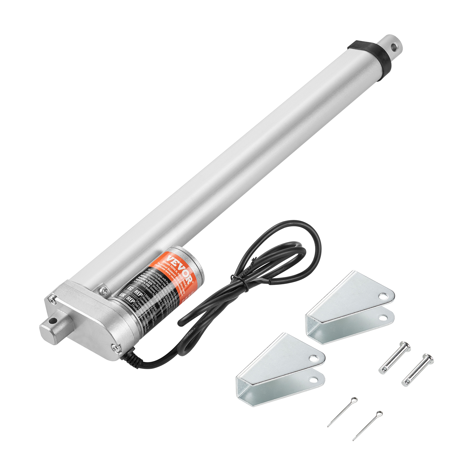 SucceBuy 12V リニアアクチュエータ 150MM 300MM 500MM 1000N 電動リニアモーターコントローラー家庭用取り付けブラケット付き IP54 保護
