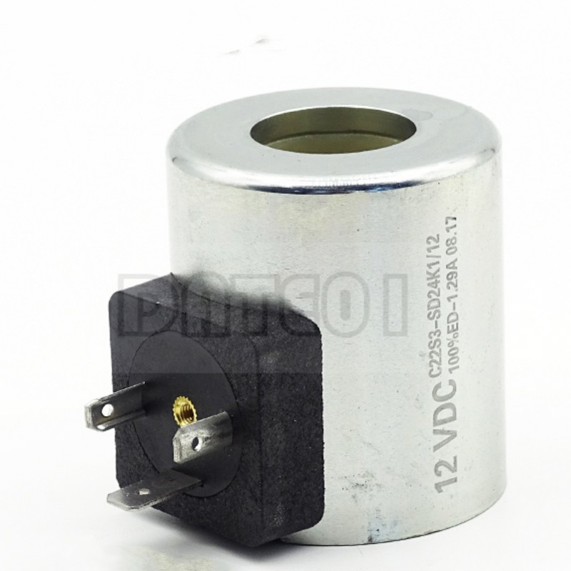 油圧ソレノイドバルブ コイル C22s3-Sd24k1/12 1.29A 内径 22mm 外径 45mm 高さ 50mm 12VDC 24VDC