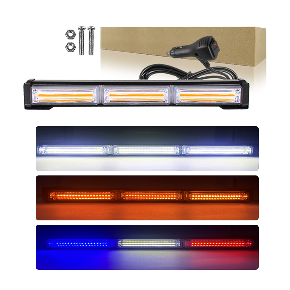 新しい 3in1 交通緊急点滅 COB ライトバーストロボライトバー車両警告 LED 防水懐中電灯トラックボート用