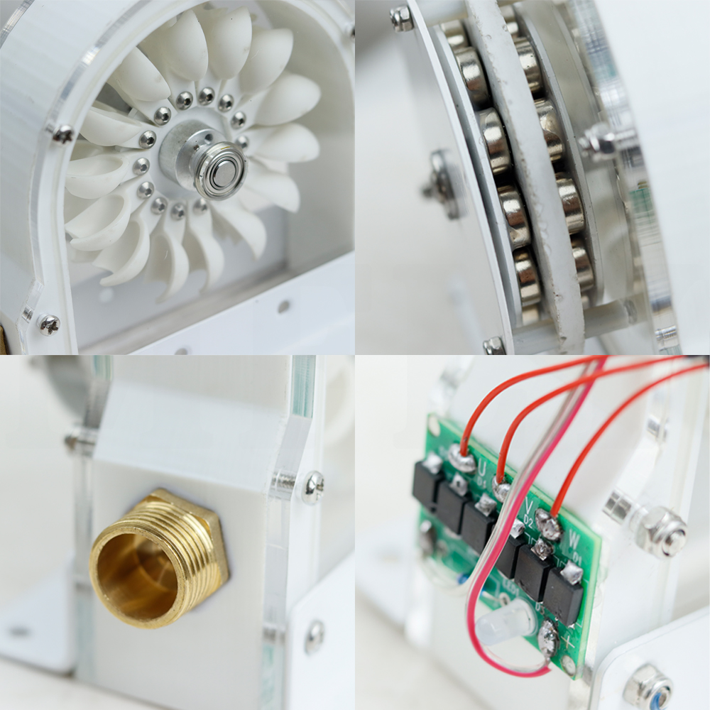 High Efficiency Pelton Wheel Turbine 96mm/3.8" External Diameter DIY Hydro Generator Water Wheel for Renewable Energy Projects