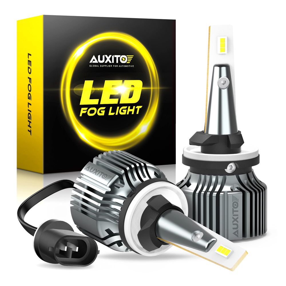 AUXITO 2 個 H27 880 881 LED フォグ電球イエロー Canbus H11 PSX24W H10 H16 9006 LED フォグランプ車の運転ランプ現代起亜