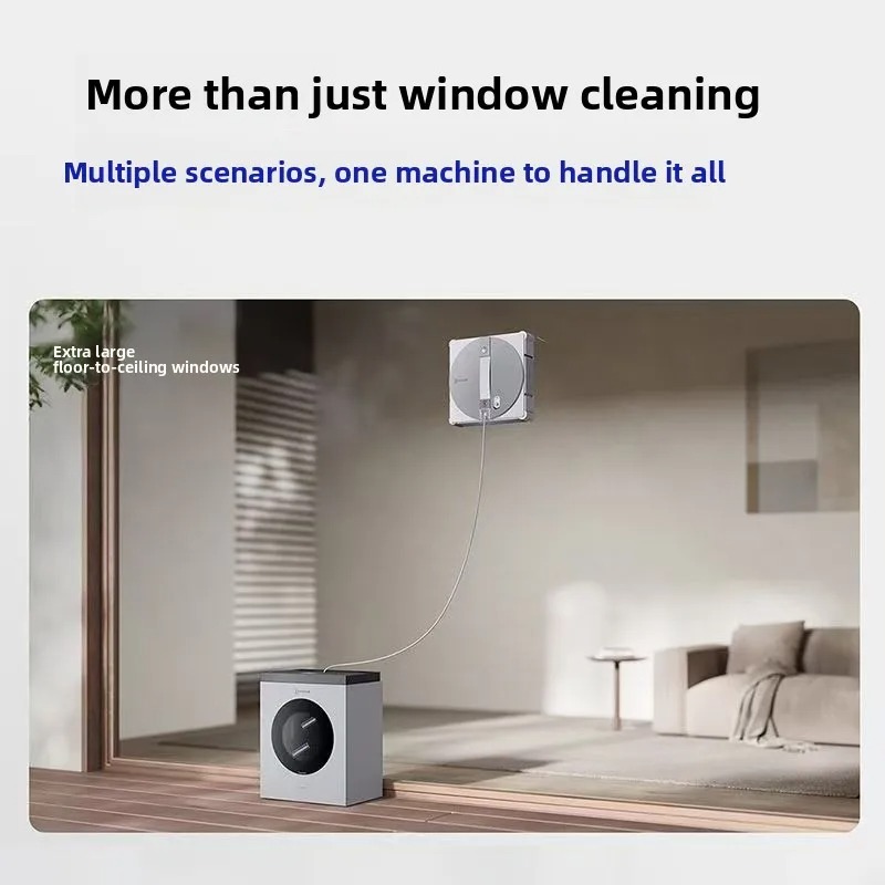 新しい ECOVACS Winbot W3 窓掃除ロボット、オールインワンベース自動モップ洗浄 - 強力なスピンクリーンスマートウォータースプレー