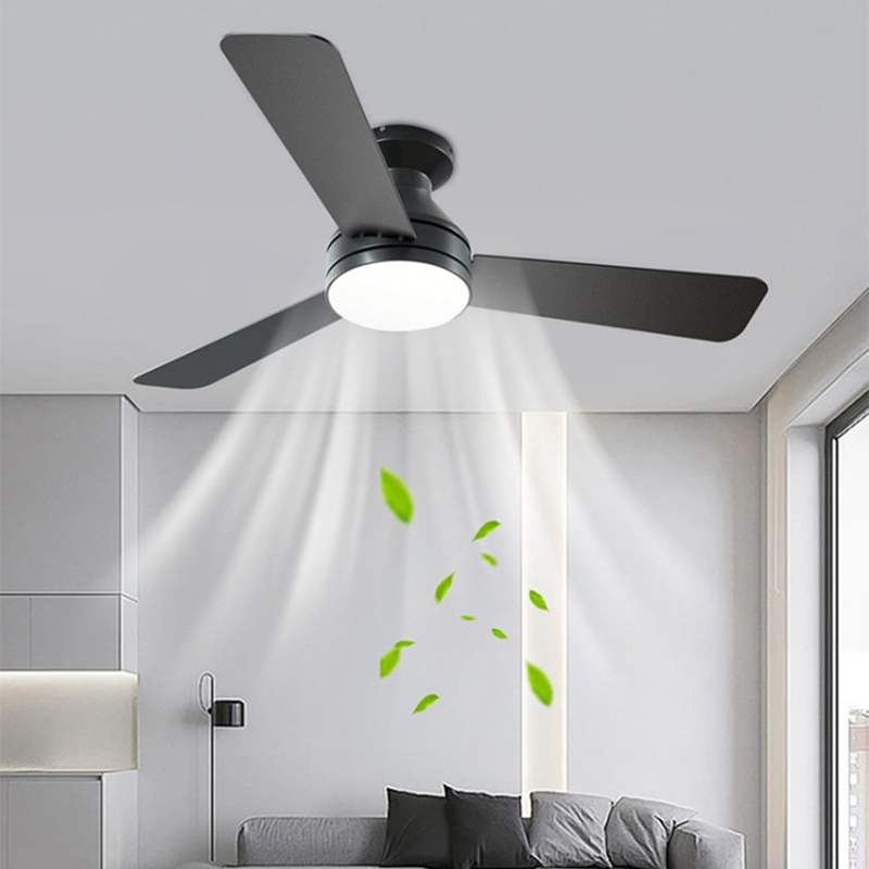 モダン 42 52 インチ LED シーリングファンライト リモコン付き 調光可能シーリングランプ 6 スピード ホワイト ブラック 3 ブレードファン