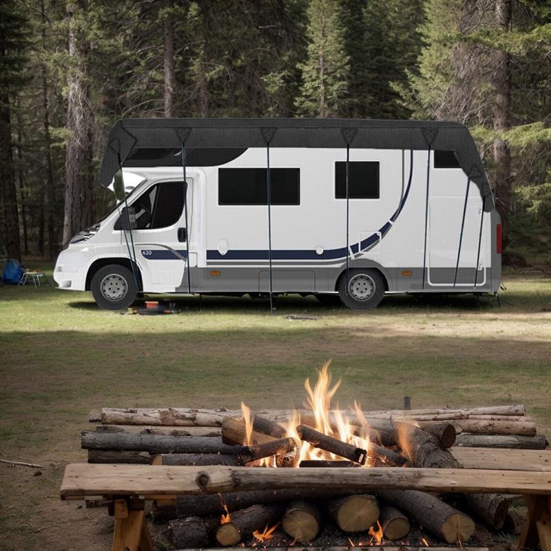 RV Covers For Roof Only Motorhome Tarpaulin For Roof 21X10 Ft Caravan Roof Cover Trailer Rooftop Covers RV Winter Cover For Car