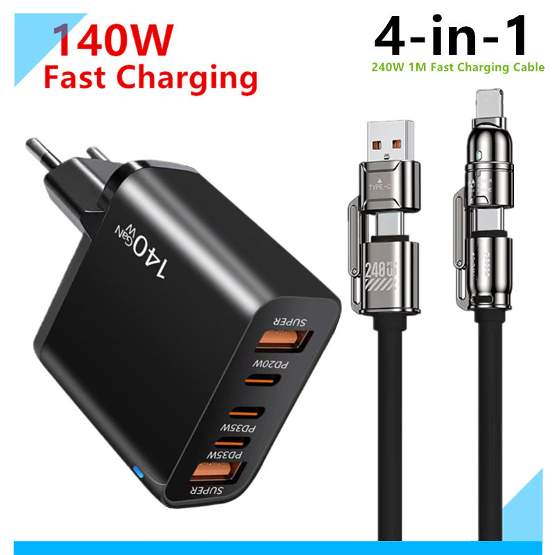 140 ワット USB C PD 充電器急速充電電話充電器電源アダプタ iPhone サムスン Xiaomi OPPO Huawei EU/米国/英国プラグ壁の充電器