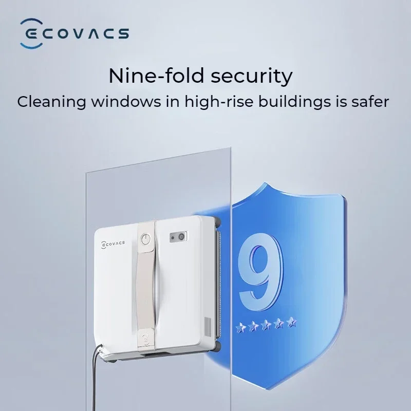 ECOVACS オリジナル Winbot エアミニロボット窓掃除用 8000Pa 吸引力ユニバーサル 100V-240V 電圧ガラス表面用