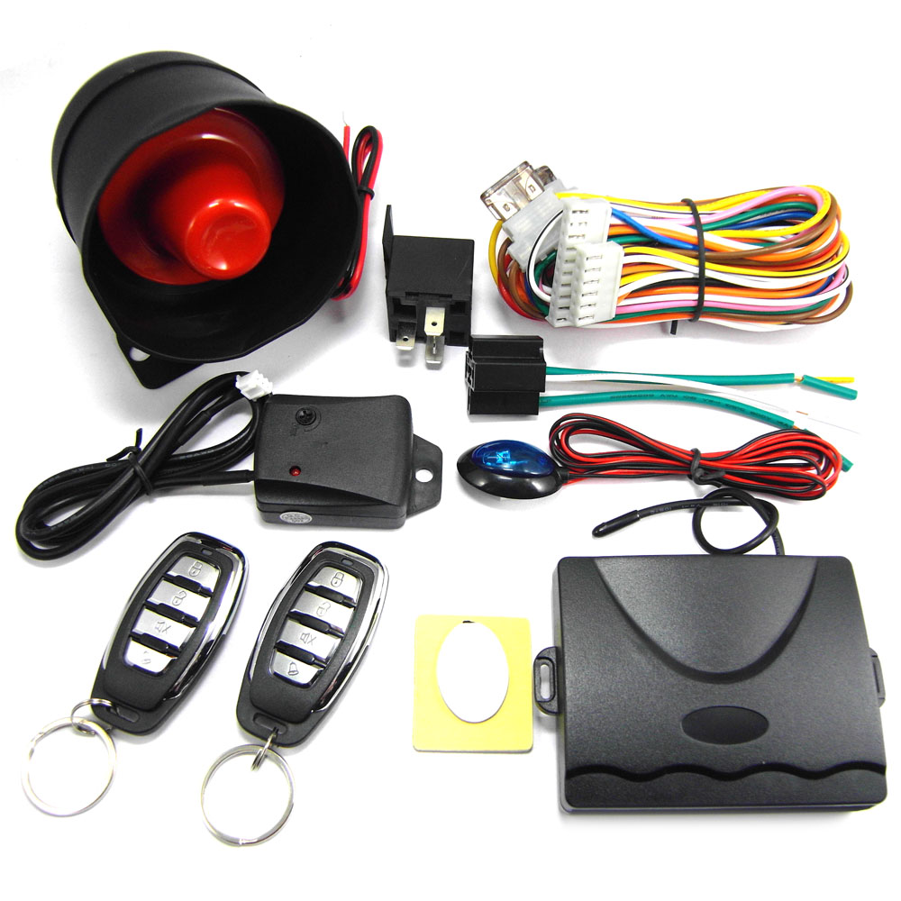 セントラルドアロックシステムを備えた12V DC車両用サイレン付きユニバーサルワンウェイカーアラームシステム