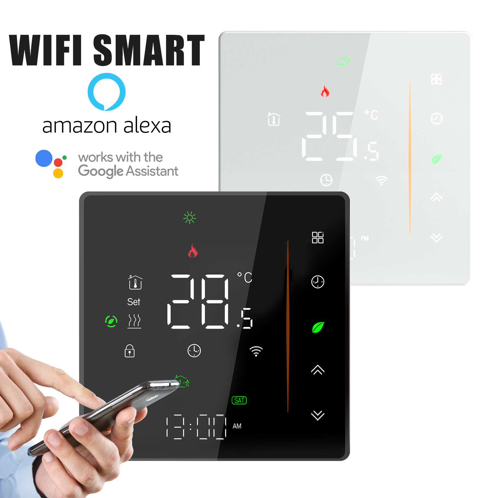 BHT006Minco Heat Tuya WiFi スマートガスボイラー暖房サーモスタットデジタルディスプレイホーム床暖房デジタル温度コントローラー