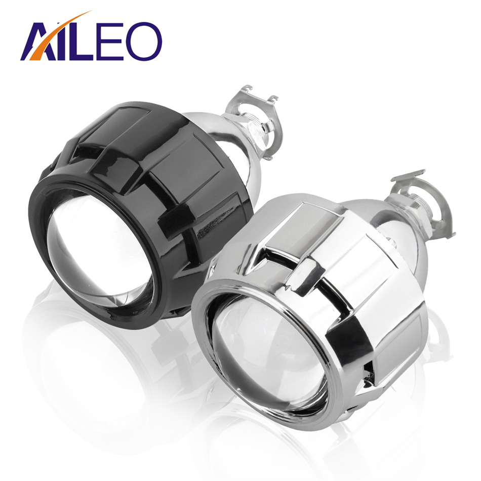 AILEO 2 個 2.5 インチミニバイキセノン HID プロジェクターヘッドライトレンズ H4 H7 H11 9005 H8 レトロフィット車のヘッドランプゲートガンシュラウド