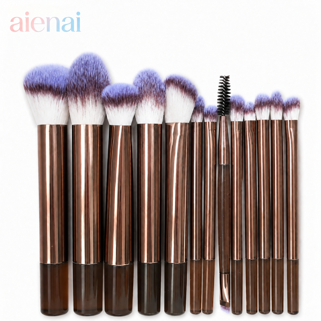 Aienai プロフェッショナルメイクブラシセット 13 本化粧ブラシ 収納袋付き ファンデーションパウダーアイシャドウブレンドメイクブラシ
