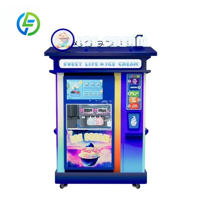 FL はスーパーマーケットの映画館の商業公共区域のための高容量のアイス クリームの自動販売機 24H の無人ディスペンサーをカスタマイズしました