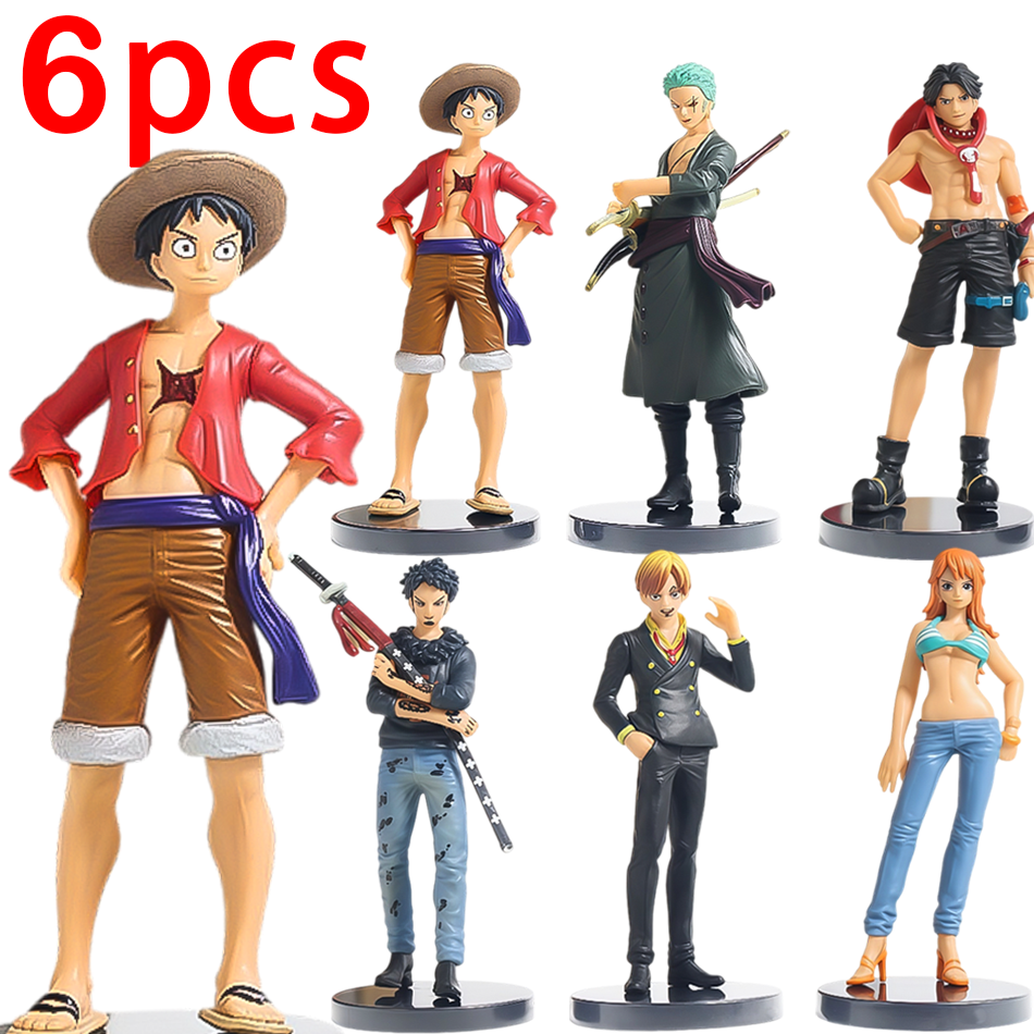 6 個アニメワンピースフィギュアルフィエースソロンメイサンジアクションモデル Pvc デスクトップ像飾りコレクションデスクトップおもちゃギフト