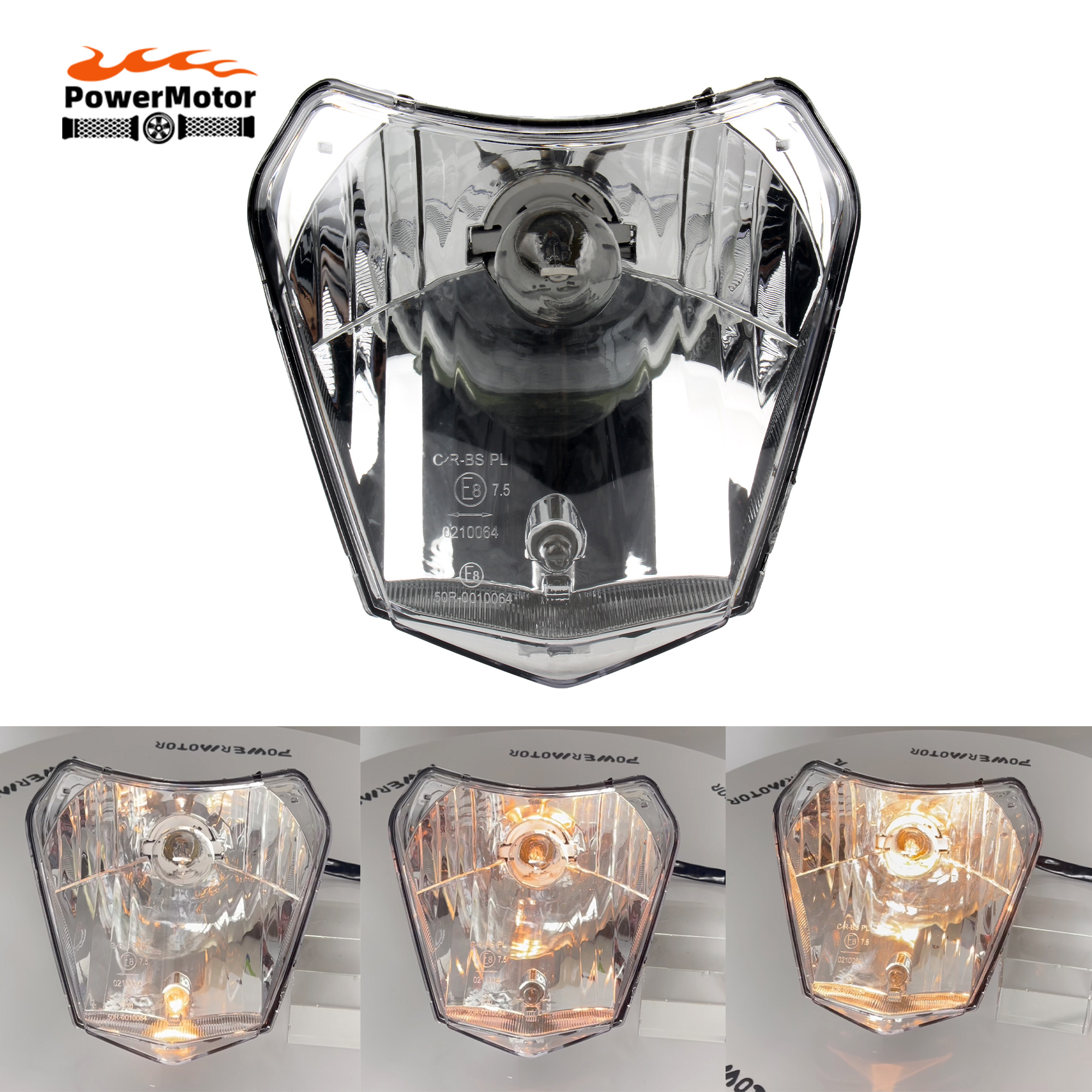 オートバイのヘッドライトハロゲンランプヘッドランプモトクロスアクセサリー KTM EXC SX SXF XC XCW 125 150 250 300 350 450 ピットダートバイク