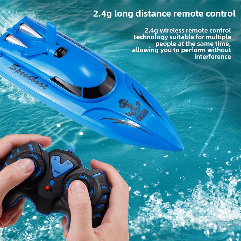 リモートコントロールスピードボートレーシング RC ボート高速ラジオ防水充電式電子モーターボートプールゲームキッズギフト用