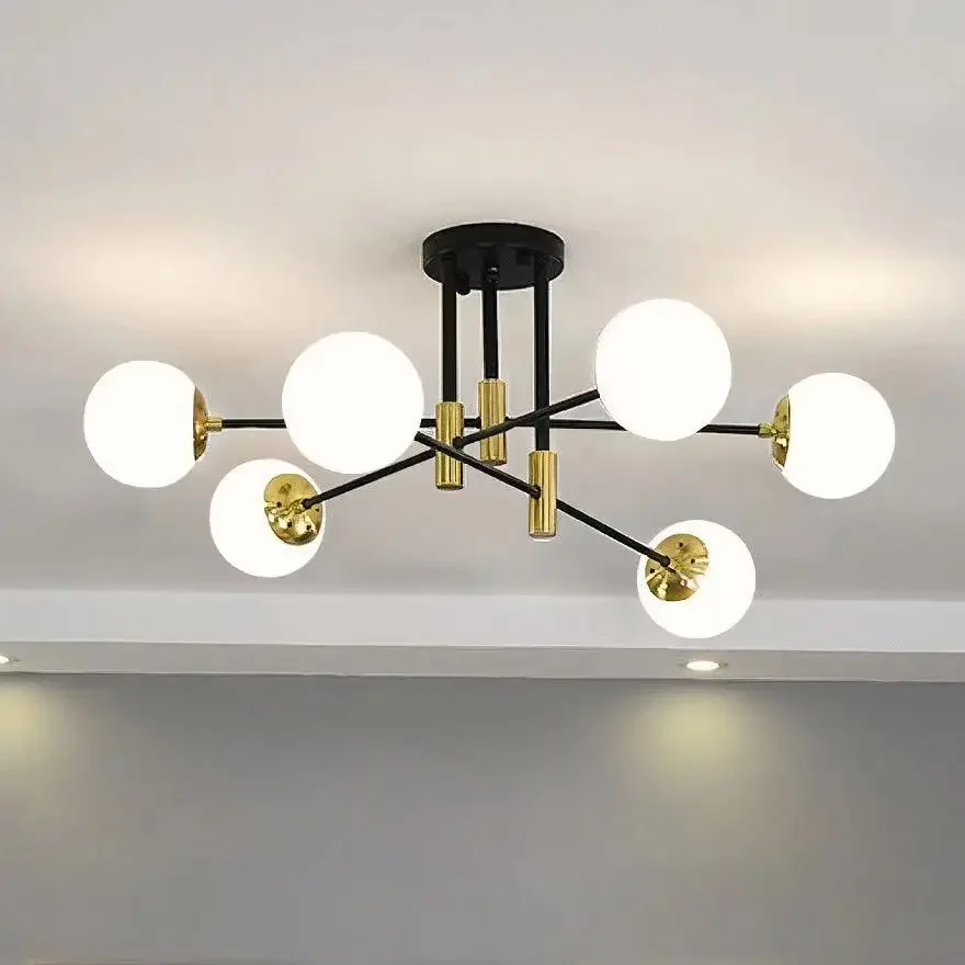 Simple Chandelier E27 LED Creative Ceiling Pendant Light for Bedroom Living Room Study Home Lamps Indoor Gold Black Chandelier