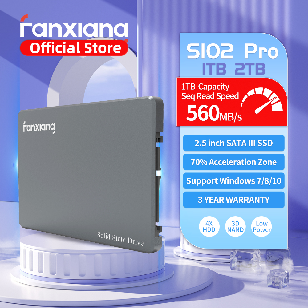 Fanxiang S102 プロ 2.5 "SATA SSD 70% スピードアップハードディスクドライブ 500GB 1TB 2TB 最大 560MB/s 内部ソリッドステートドライブ PC ラップトップ用