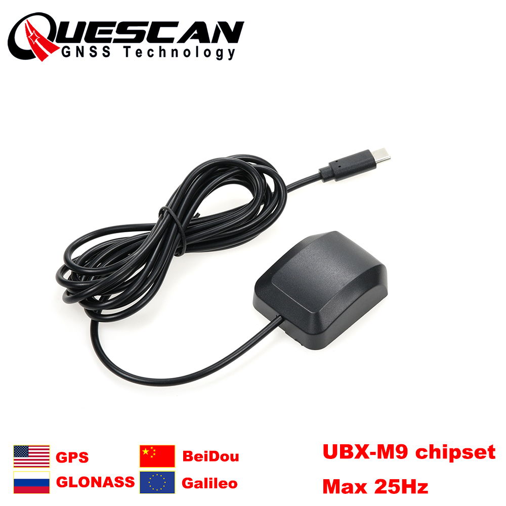 QUESCAN UBX-M9140-KB Type-C USB-C M9 GPS Galileo GLONASS BeiDou 受信機 USB M9N GNSS 受信機 Android Windows USB GPS 25Hz 用