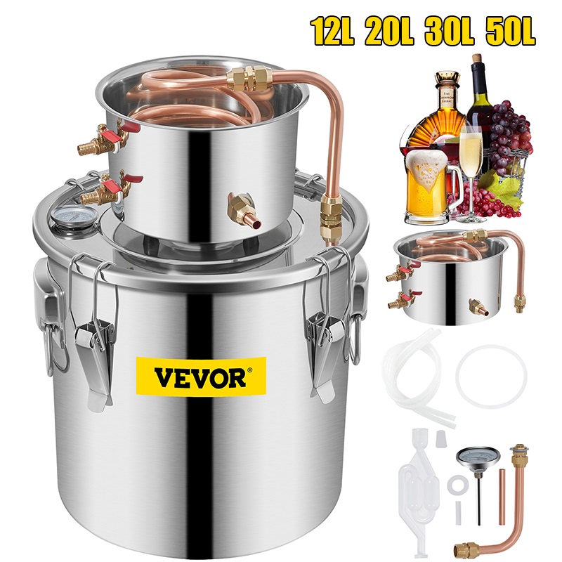 SucceBuy 3 5 8 ガロンアルコール蒸留機密造酒装置ビール醸造機器ワインディスペンサーキット家庭用電化製品用