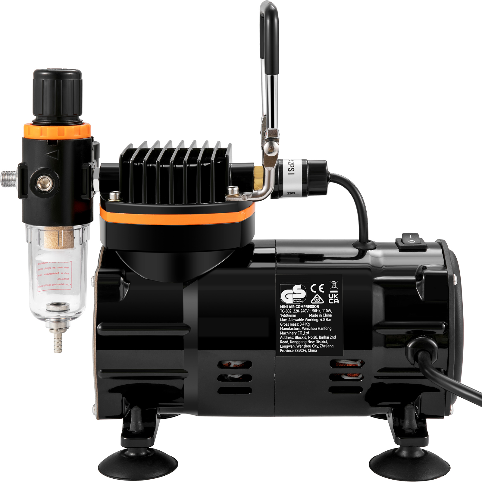 SucceBuy プロフェッショナルデュアルアクションエアブラシキット 120 ワット電動スプレーガンエアブラシ絵画アートネイルタトゥーメイクアップモデル噴霧器