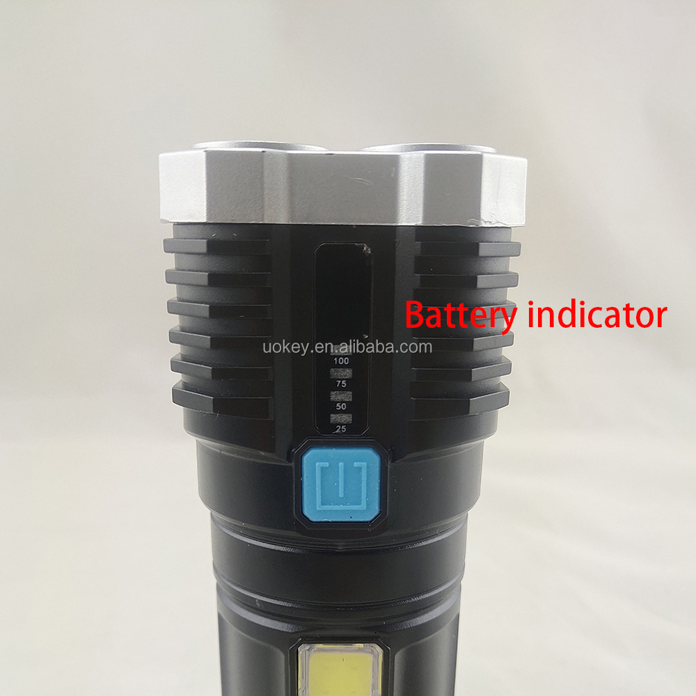 ホット販売ポータブル USB 充電式懐中電灯緊急使用多機能 4 LED USB 充電懐中電灯