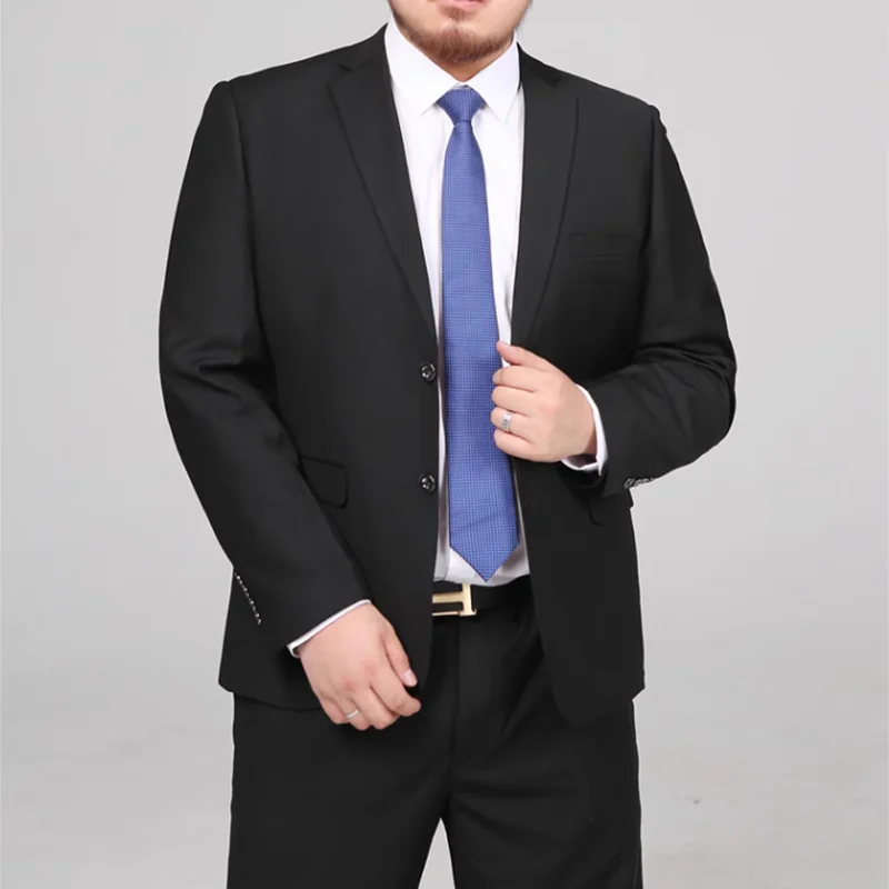 メンズ M-10XL 春の新しい結婚式のファッションハンサムなスーツビジネスカーゴパンツプラスサイズ 2 セット脂肪に優しい服