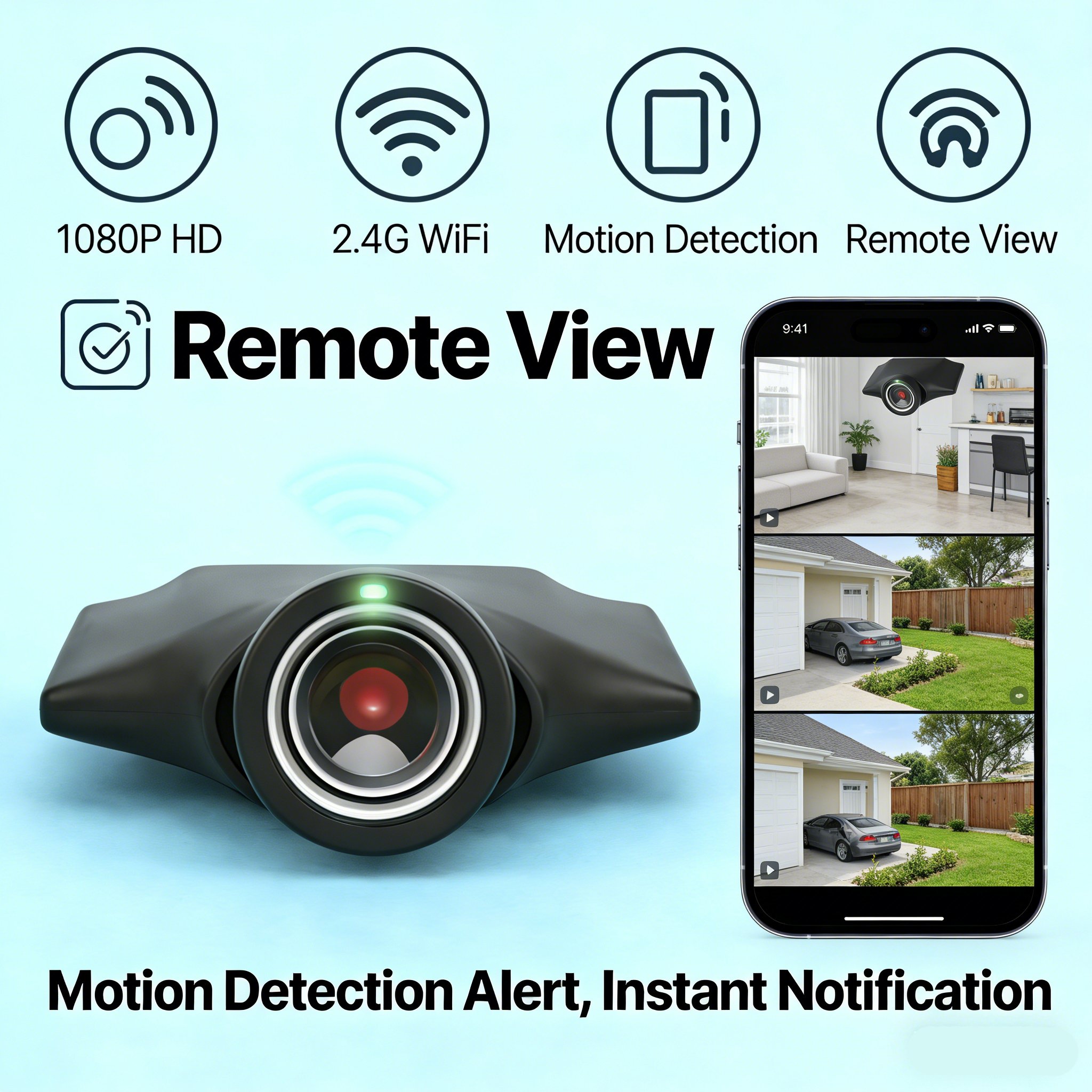 ミニカメラモジュール WiFi カメラ 1080P HD DIY ビデオレコーダーモーション検出ホームセキュリティ監視ビデオカメラリモートビュー
