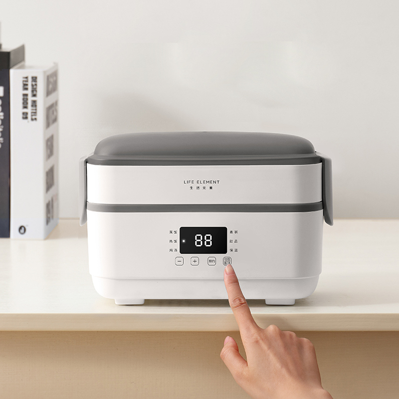 1.5L 電気弁当箱多機能炊飯器ダブルステンレス鋼ライナー断熱ポータブル蒸気熱弁当箱 220V