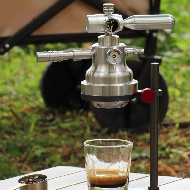 空気圧コーヒーメーカーキャンプポータブルエスプレッソ抽出セット電気なし取り外し可能な 10bar 屋外コーヒーマシン